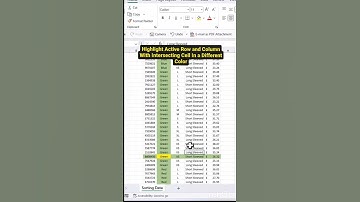 #Excel #Sikho #highlight #active#column #row #shortsvideo #shorts #short#ytshorts#excel #highlights