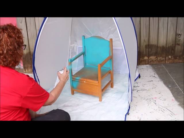 How to Spray Paint Furniture Outside: HomeRight Spray Shelter
