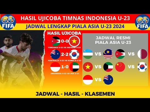 Hasil Ujicoba Timnas indonesia VS UEA || Jadwal Piala Asia U-23 2024 Minggu Ke-2 Rabu 17 April 2024