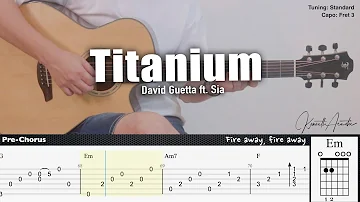 Titanium - David Guetta ft. Sia | Fingerstyle Guitar | TAB + Chords + Lyrics