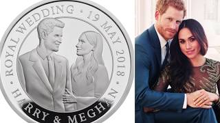 Принц Гарри и Меган Маркл монеты в 5 фунтов отчеканенные к свадьбе★Prince Harry-Megan Markle coins