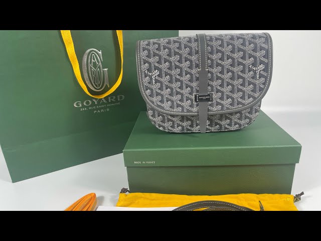 Goyard Belvedere Messenger Bag Goyardine MM Gray Shoulder Bag Unboxing 