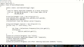 Remove duplicate elements from ArrayList Java