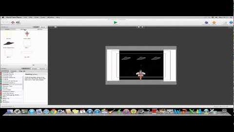 My Gamesalad basic space shoot-em-up tutorial footage