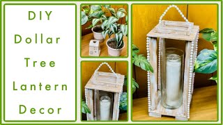 DIY Farmhouse Lantern | Dollar Tree DIYs | Home Decor | Kirklands Dupe | Simple Cheap \& Easy DIYs