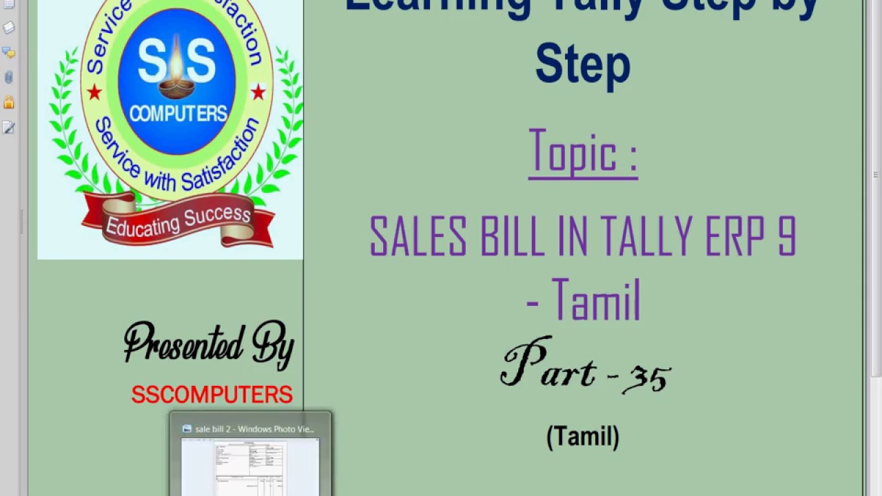 How To Create Sales Bill In Tally ERP 9 Tamil PART 26 YouTube how-to-create-sales-bill-in-tally-erp-9-tamil-part-26-youtube
