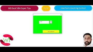MS Excel VBA Super Tips | Userform Zooming control