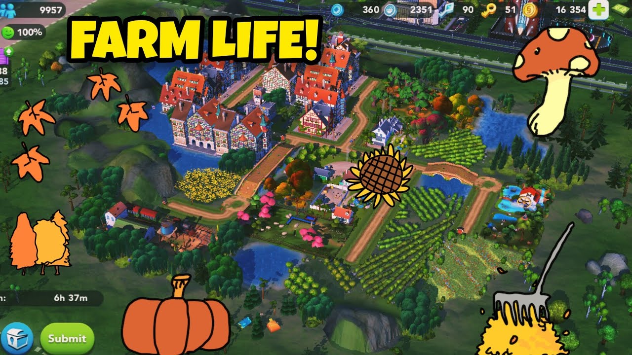 My beautiful Farm Life really breathtaking views 👨‍🌾🚜 | Farm Life! SimCity Built It Challenge #games