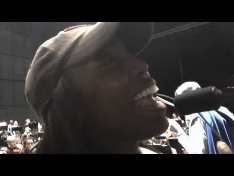 Heather Headley singing at soundcheck on the Andrea Bocelli Tour in Denmark