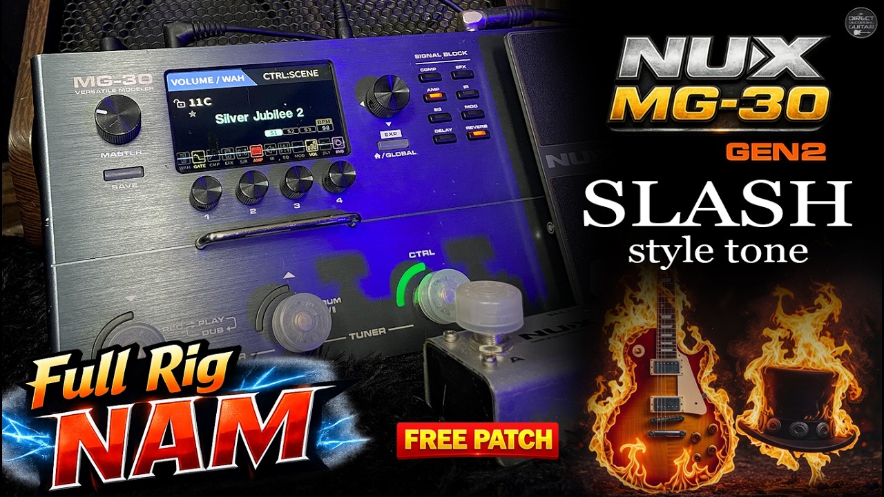 NUX MG-30 Gen2 Marshall NAM Slash-style Tone - YouTube