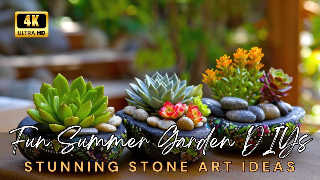 ✨ Fun Summer Garden DIYs: Stunning Stone Art Ideas for a Backyard 