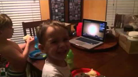 Our two-year-old twins watching the SpaceX landing