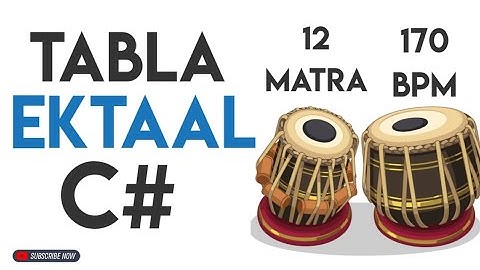 Practice With Ektaal Tabla Loop C#|170 Bpm|12 Matra|#muzzico