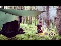 Bushcraft Hammock Camp with my Dog