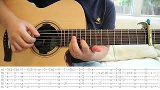 Let's Fall in Love for the Night - FINNEAS (fingerstyle guitar) (tutorial\/tab playthrough)