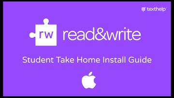 Read&Write for Mac: Student Take-Home Installation