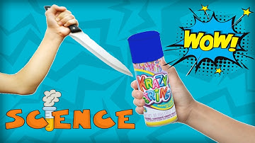 Stabbing a can of silly string to see what happens | For science!