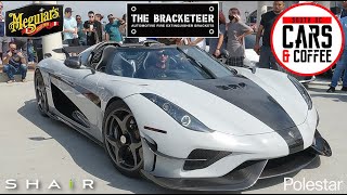 Koenigsegg Regera takes over South OC Cars and Coffee - the biggest weekly car show in the world.