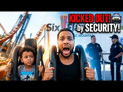 Tajie's First Time at Six Flags - We Got KICKED OUT by Security!