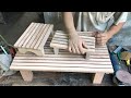 ASMR Wood Craft - Making Unique Tables And Chairs From Piece Wood