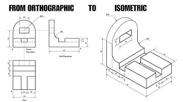 TD - More Examples on Conversion From Orthographic Into Isometric (Part 2) ‎@derickfrederickTD  