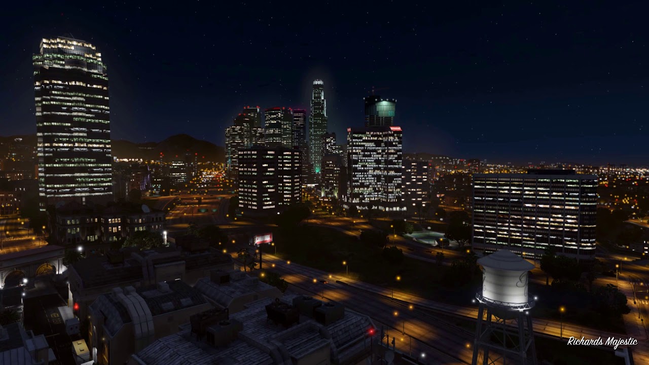 Nighttime in Los Santos [GTA 5 on pc]