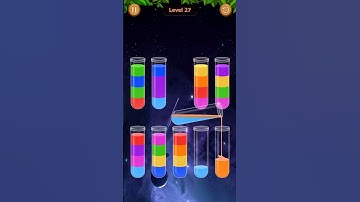 Water Sort Game Level - 27 Without Boosters | Puzzle Games #entertainment #puzzle #games