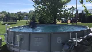 Ryder does ice cold pool challenge 58 degrees!!!
