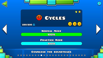 Geometry Dash - Cycles, all coins