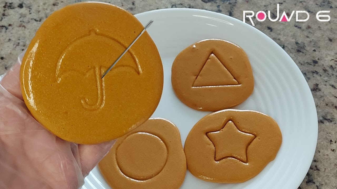 DESAFIO e RECEITA do BISCOITO de ROUND 6 (SQUID GAME): Como Fazer o ...
