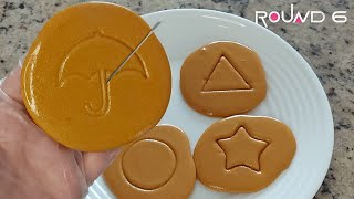 ROUND 6 COOKIE CHALLENGE and RECIPE (SQUID GAME): How to Make DALGONA CANDY with 2 INGREDIENTS screenshot 4