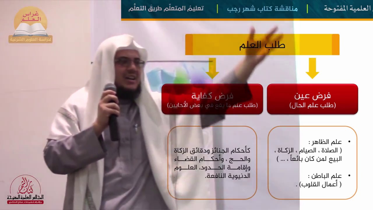 المجالس العلمية المفتوحة - فقرة عرض كتاب تعليم المتعلم للزرنوجي مع الشيخ إبراهيم رفيق