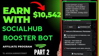 Make Money Online with SocialHub Booster Bot - Freenethub Tech screenshot 4