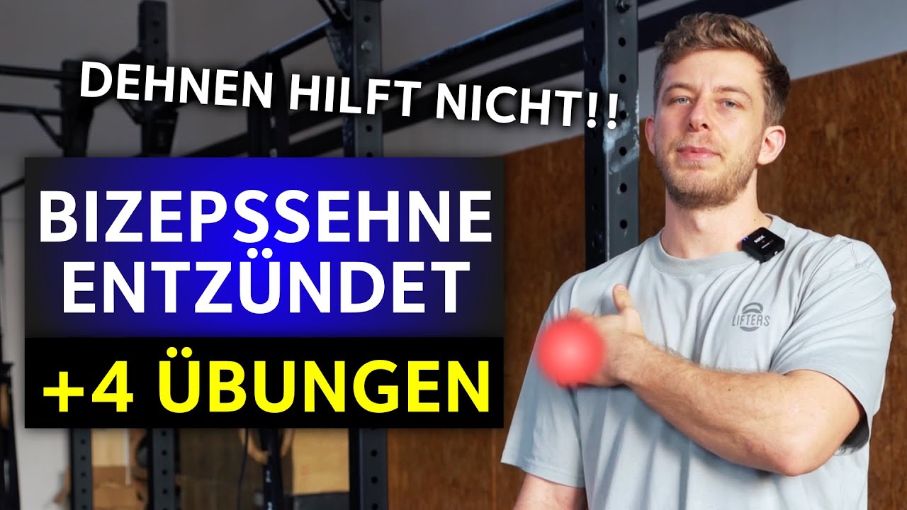 BIZEPSSEHNE ENTZÜNDET?! DEHNEN bringt nichts - mach diese 4 ÜBUNGEN!