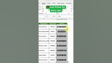 "Turn Excel Text into Scannable Barcodes Instantly!" #ithunar #it_hunar #exceltips #spreadsheet