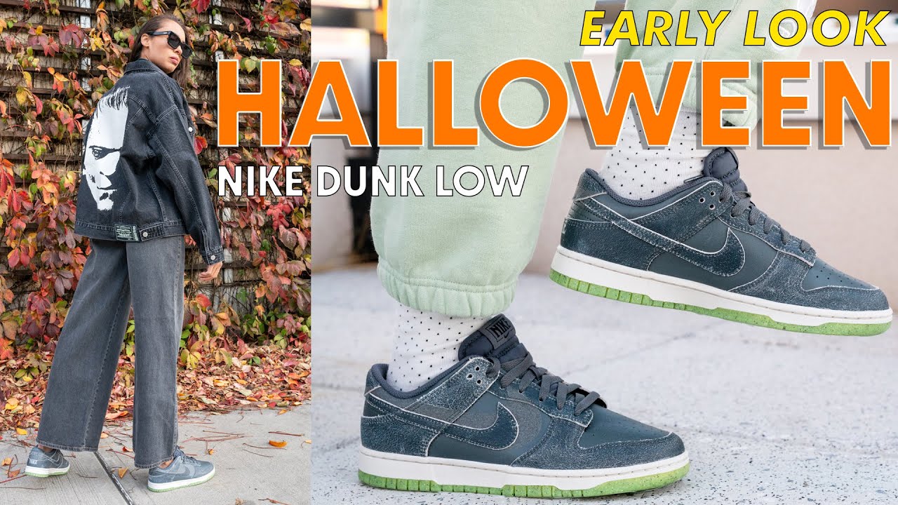 HOW PREMIUM IS IT? Nike Dunk Low Halloween EARLY LOOK On Foot Review and How to Style - YouTube