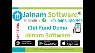 Complete Chit Fund Management Demo | Jainam Software NBFC Solution