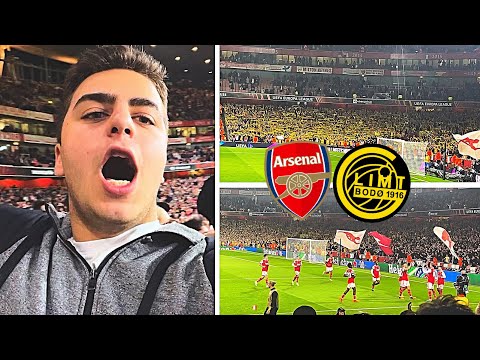 CRAZY NORWEGIAN ULTRAS TAKEOVER at Arsenal 3-0 Bodø/Glimt! - Europa League