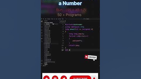 program of calculate the power of number in C++ | #shorts #ytshorts #youtubeshorts #ai #c #trending