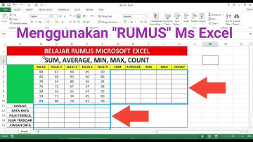 Cara menggunakan rumus  SUM, AVERAGE, MIN, MAX, Dan COUNT Microsoft excel