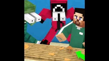 When Pro Steve v s Zombie Plays Squid Game Dalgona Candy   Monster School Minecraft Animations