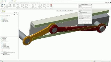 Creo Tutorials - Case Study - Slide Crank Linkage Kinematic & Dynamic Analysis