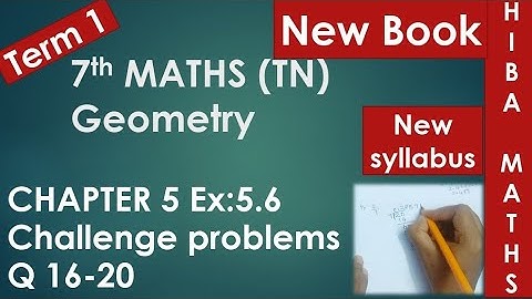 7th maths chapter 5 exercise 5.6 question 16-20 tn samacheer 2020-2021 new syllabus