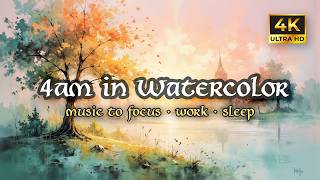 4AM in Watercolor · Day & Night Cycle · 4K Relaxing Loop screenshot 5