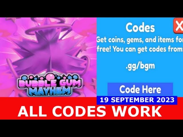 Bubble Gum Mayhem Codes (December 2023) - Pro Game Guides