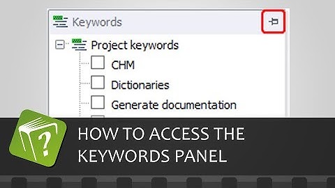 How to access the keywords panel (Step-by-step guide)