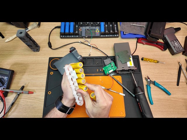 Harvesting 18650 Cells From Dead Vacuum Batteries | ASMR Teardown