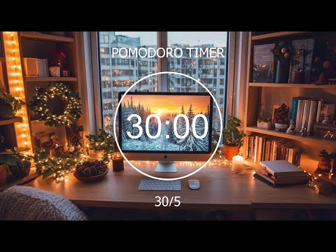Cozy Home Office 🔥 30/5 Pomodoro Timer - Best Lofi Beats for Study/Work/Relaxation