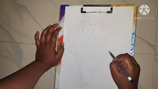 how to draw India map in easy way