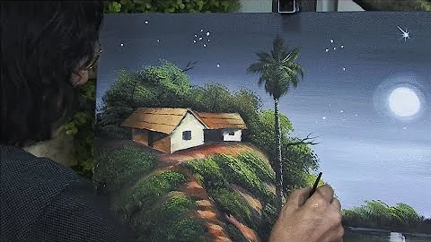 Pintamos un PAISAJE NOCTURNO
